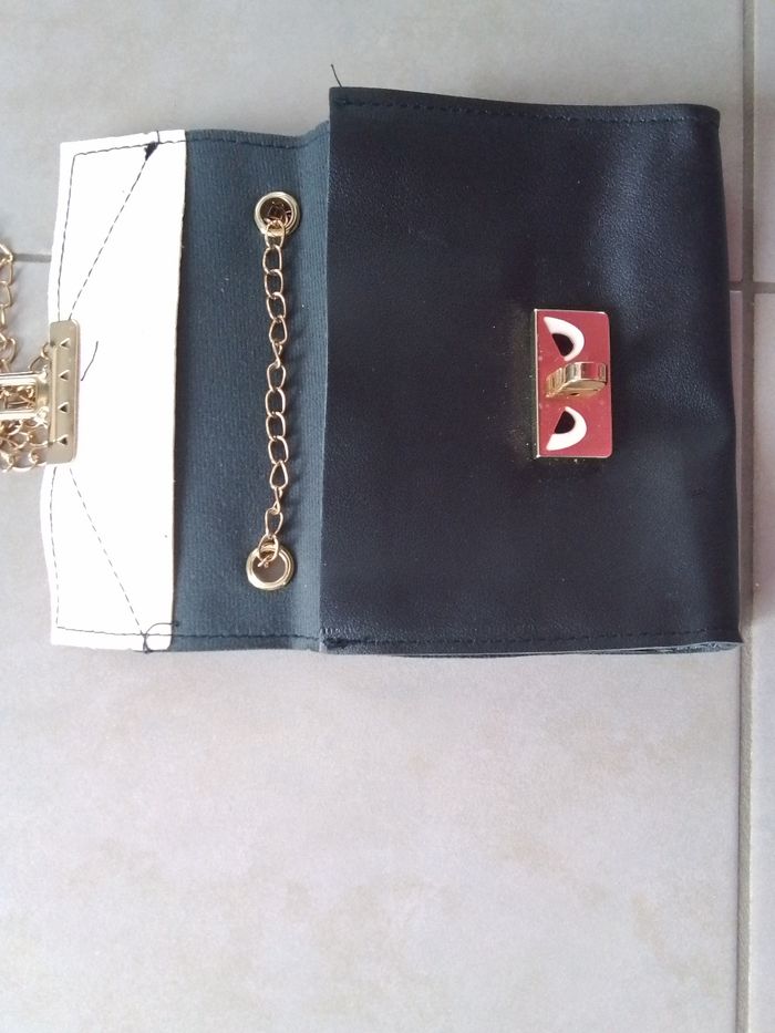 Sac femme à bandoulière  noire et blanc - photo numéro 4