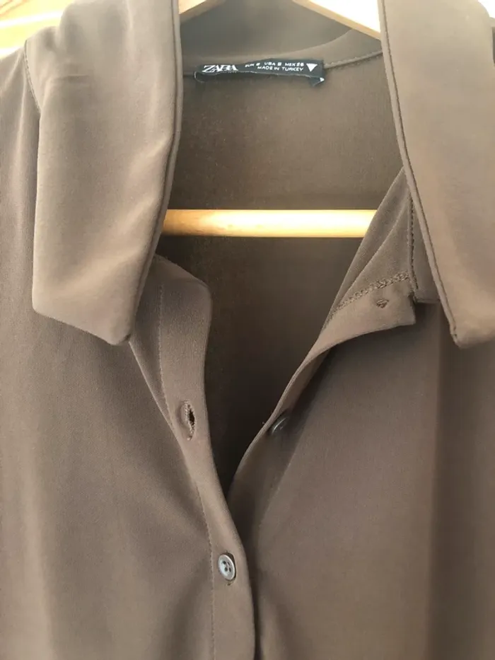 Chemise marron Zara - photo numéro 2