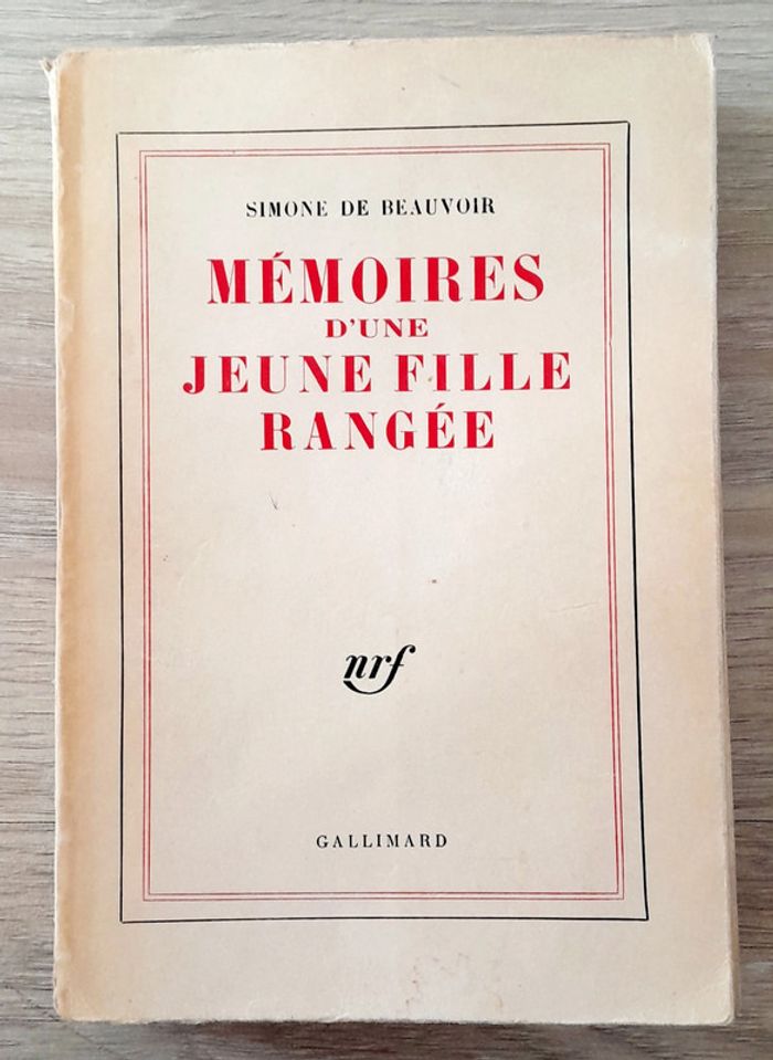 simone de beauvoir - mémoires d'une jeune fille rangée