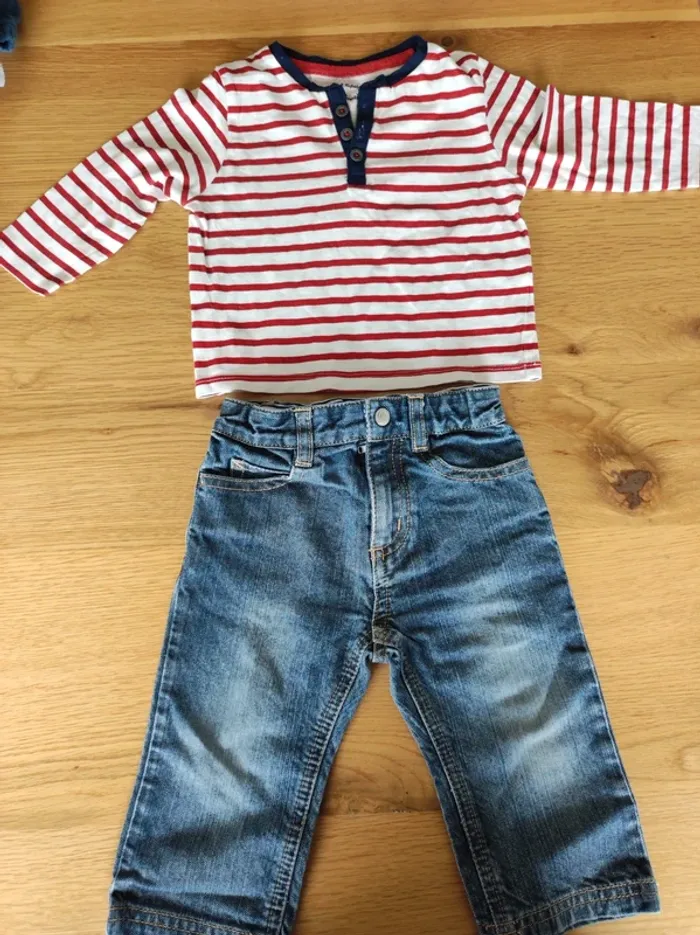 Ensemble t shirt pantalon jean 12 mois garçon