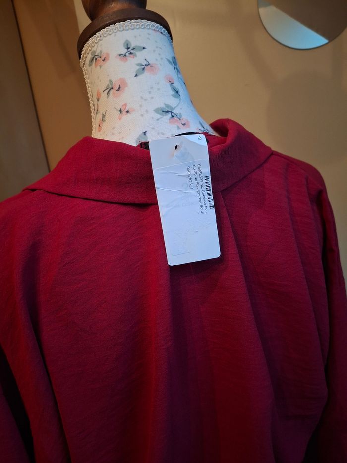 Chemise tunique rouge rubis neuve - photo numéro 3
