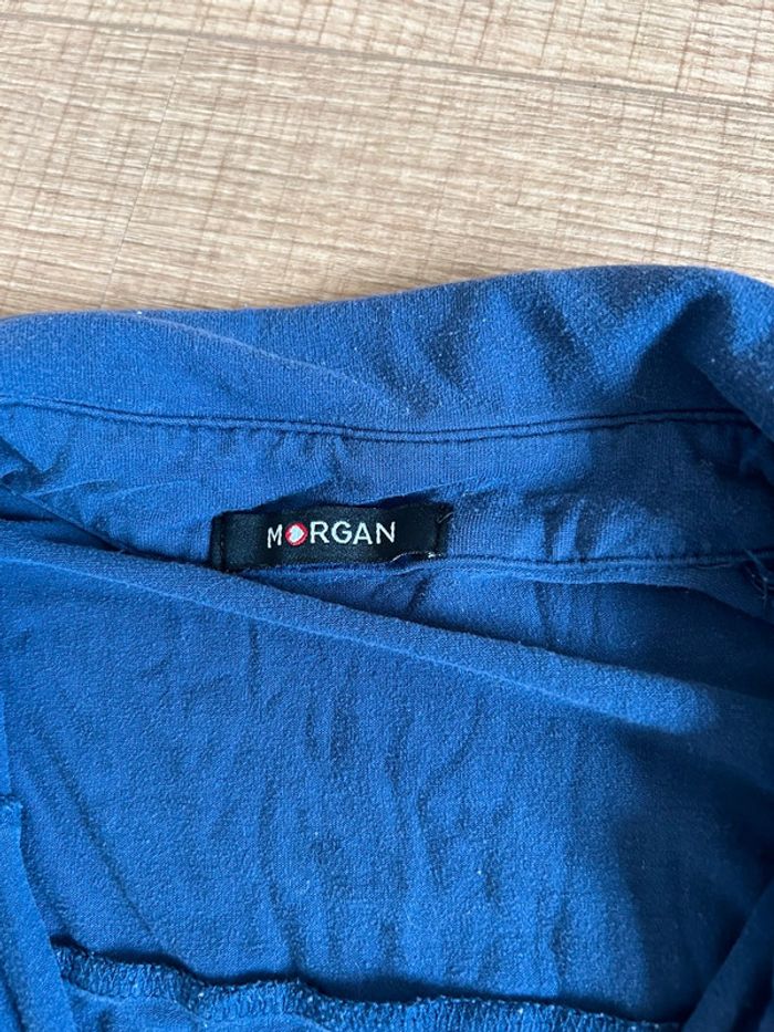 Haut bleu à manches longues Morgan taille XS bon état - photo numéro 13