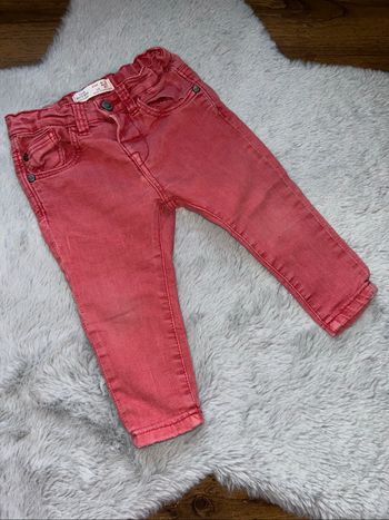 Jean rouge style délavé - 9/12 mois - Zara