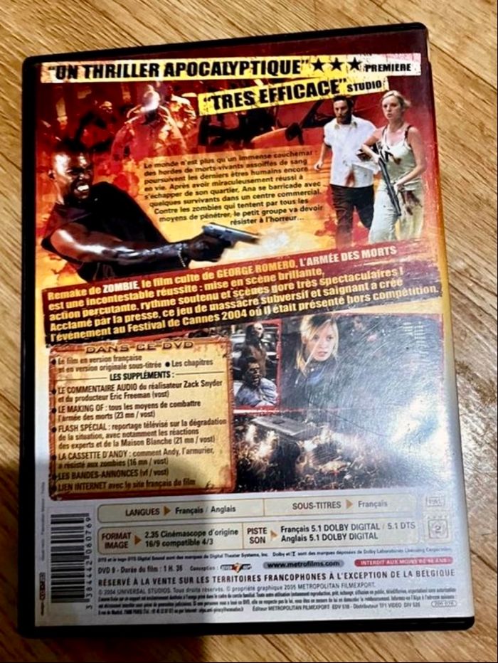 DVD Film D’horreur L’armée Des Morts