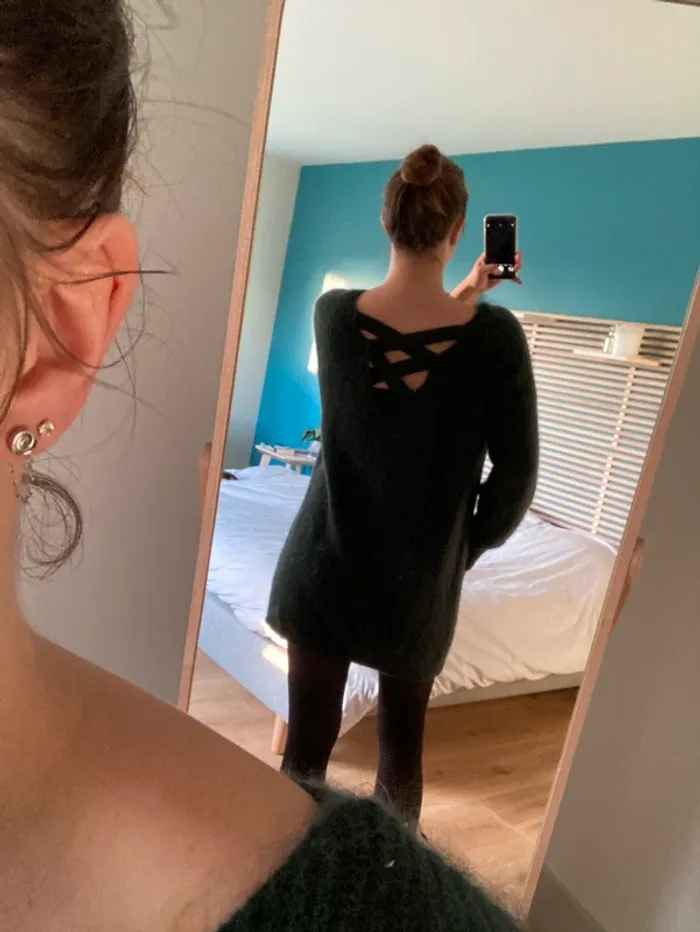 Robe pull verte - photo numéro 2