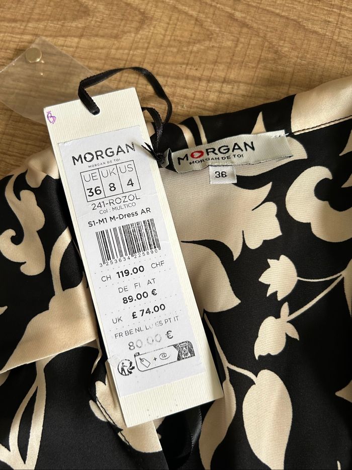 Robe noire et écrue neuve à manches longues Morgan taille 36 (valeur 80€) - photo numéro 9