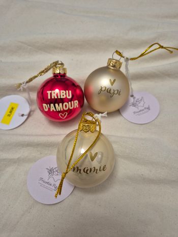 Lot 3 boules de noel