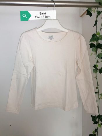 Tee-shirt écru Kiabi 8ans 126.131cm