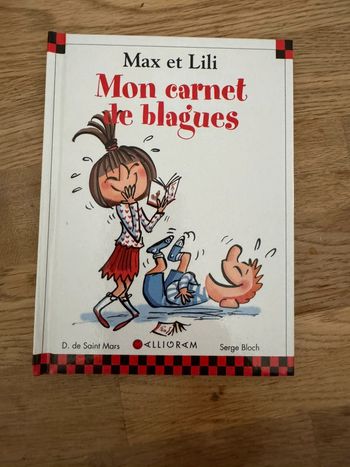 Livre Max et Lili " Mon carnet de Blagues"