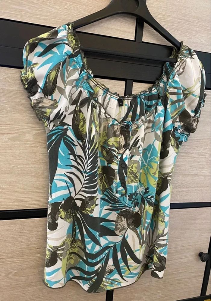 T-shirt vintage style Tropical - Taille 38/40 - photo numéro 2