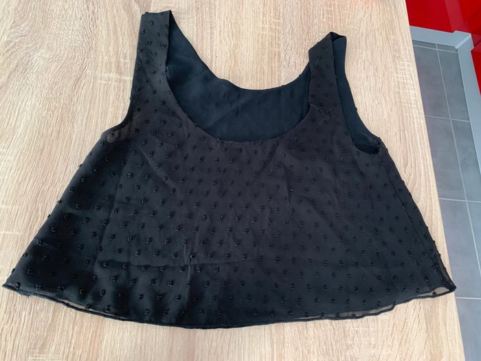 Crop top fluide noir - photo numéro 2