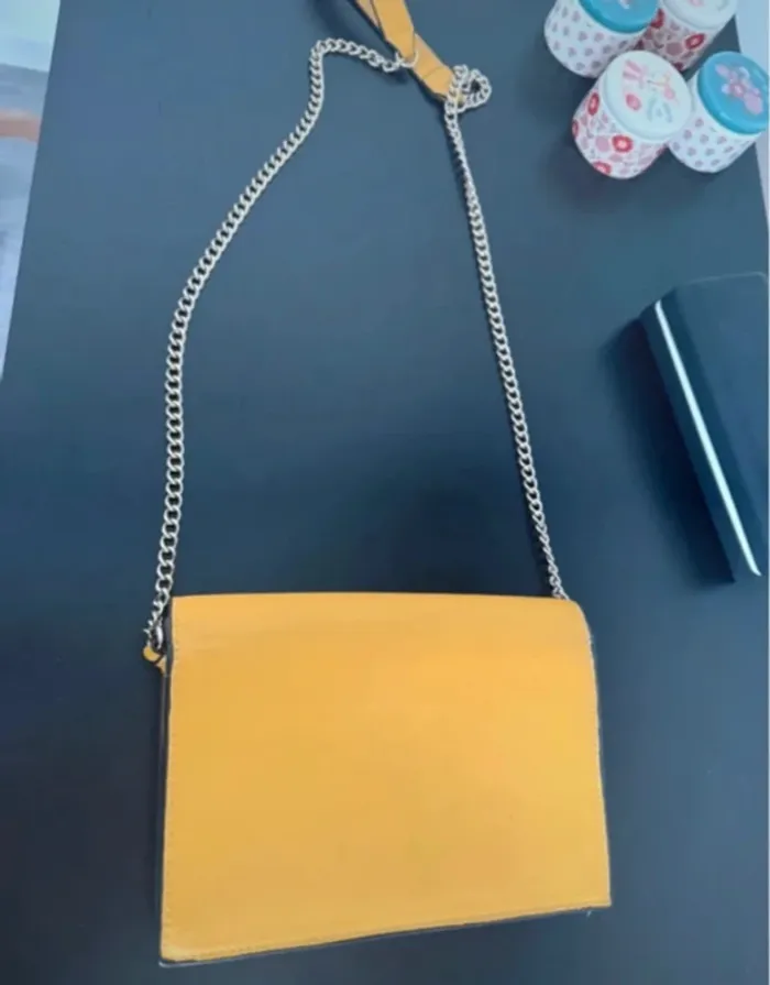 Sac à main bandoulière jaune H&M - photo numéro 5