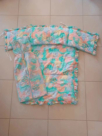 Ensemble chambre bébé : Tour de lit + dessus de lit + gigoteuse