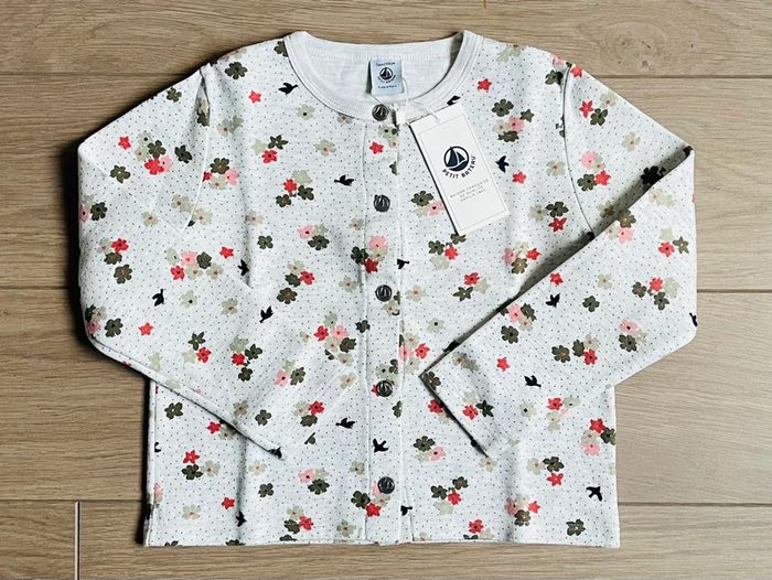 Cardigan en molleton fleuri Petit bateau T-5 ans - photo numéro 2