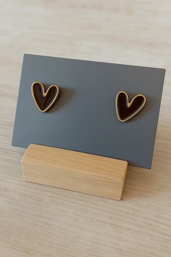 Boucles d'oreilles cœurs Neuves