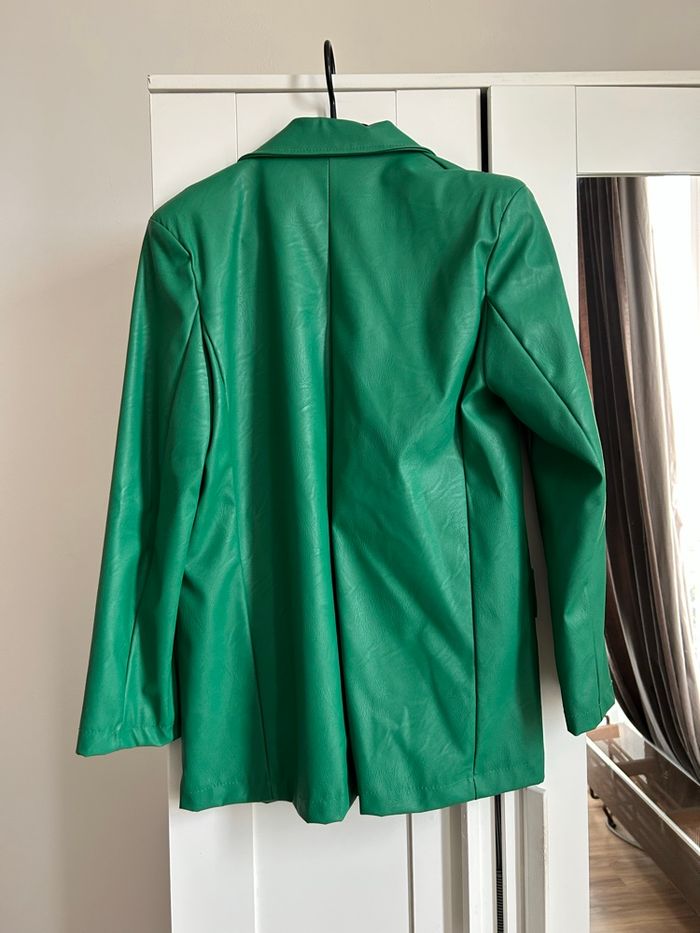 Veste de blazer verte unie Similicuir New Collection Taille Unique - photo numéro 9