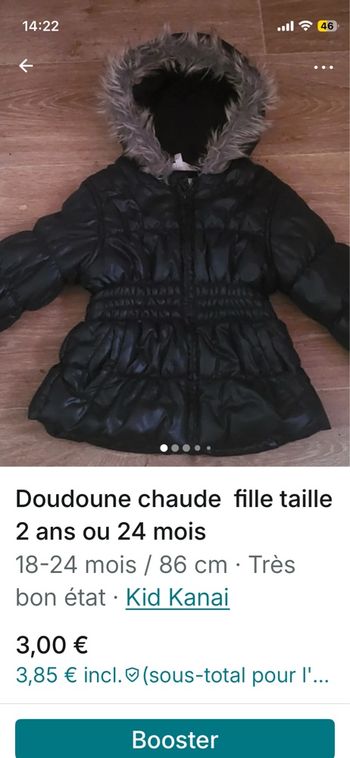 Doudoune fille 2 ans 