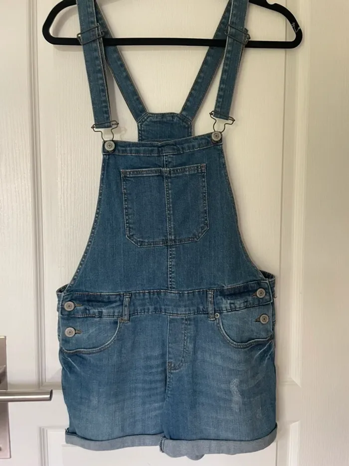 Salopette short en jean Camaïeu