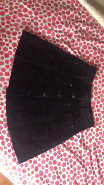 Jupe trapèze velour noir