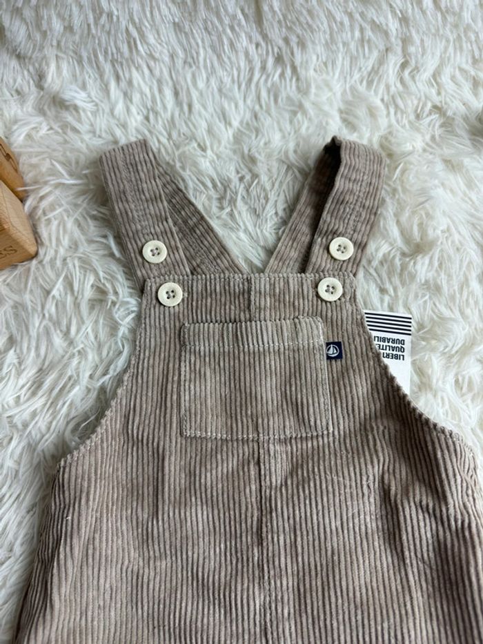 salopette velours cotele petit bateau taille 6 mois - photo numéro 3
