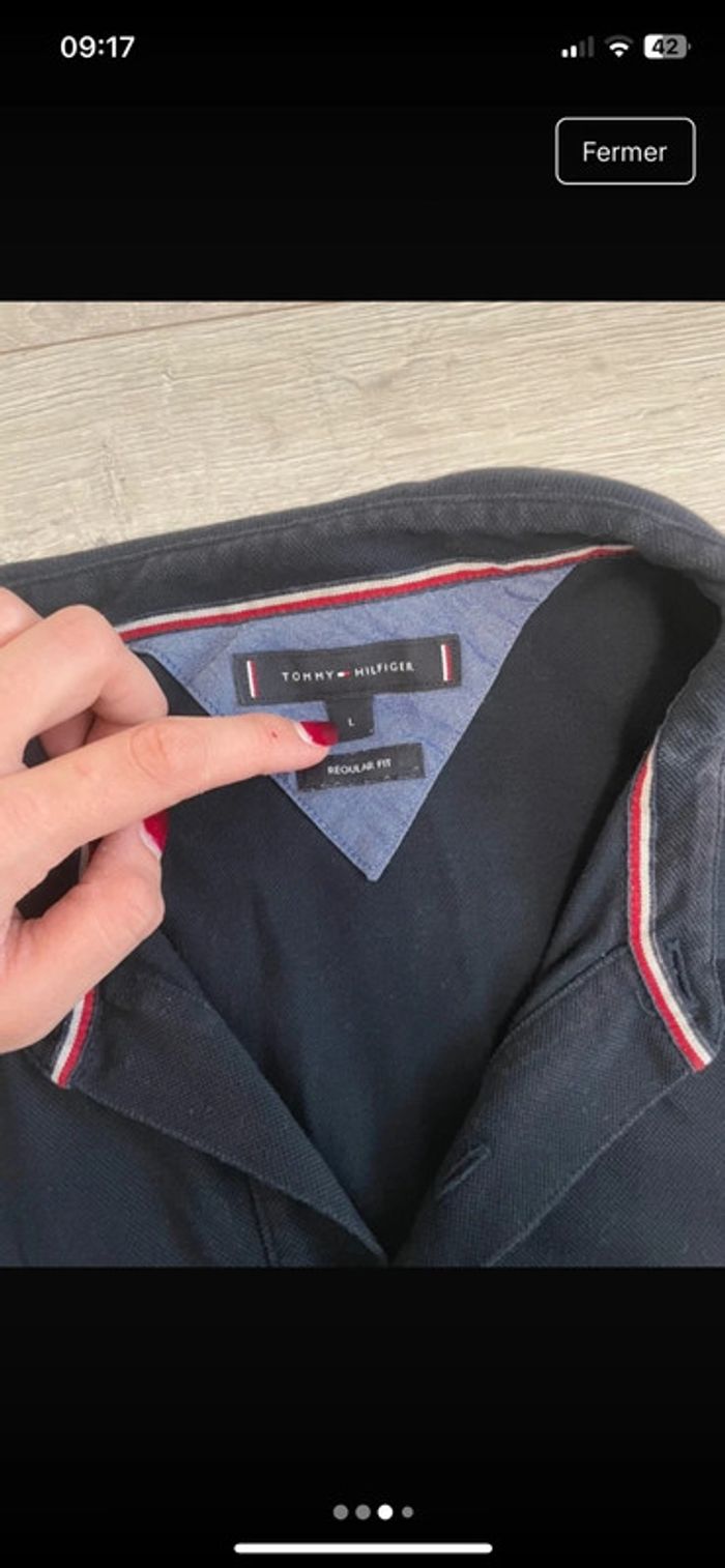 Polo Tommy Hilfiger bleu marine - photo numéro 2