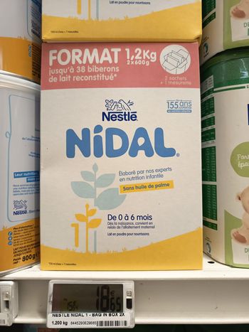 9 boites lait bébé 1er âge NIDAL