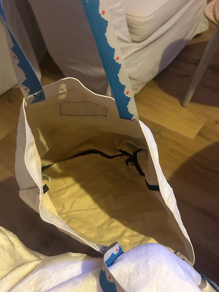 Sac beige avec anses bleues Kavu 🌸 - photo numéro 3