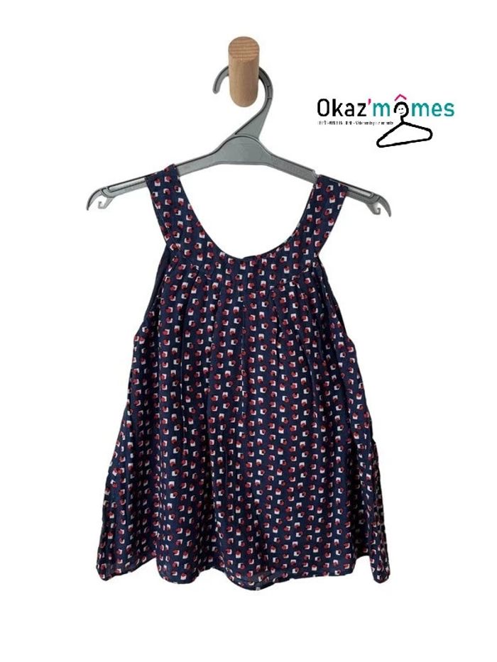 Top été bleu marine à motifs géométriques - Marèse 8 ans (126cm)