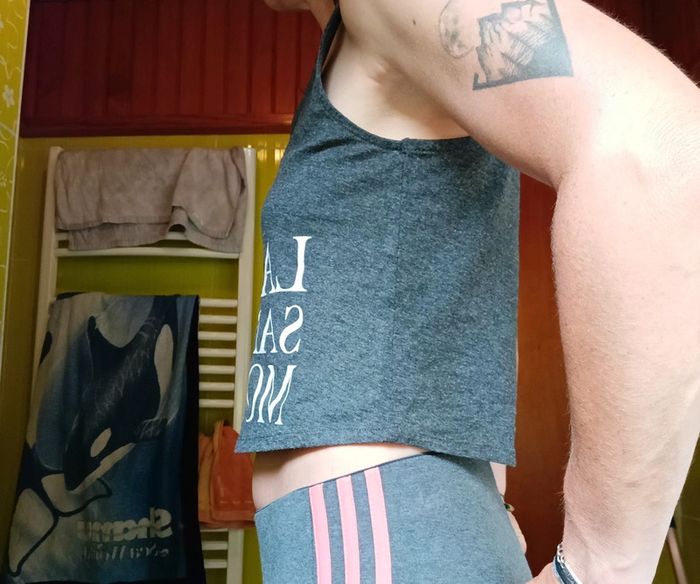Débardeur femme gris croq top - photo numéro 4