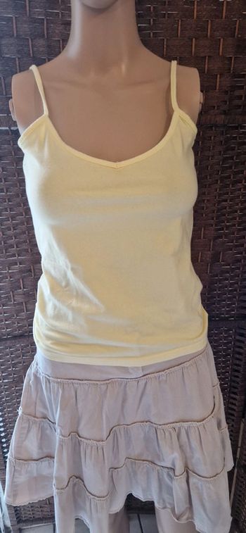 Débardeur à bretelles jaunevpale taklle38/40
