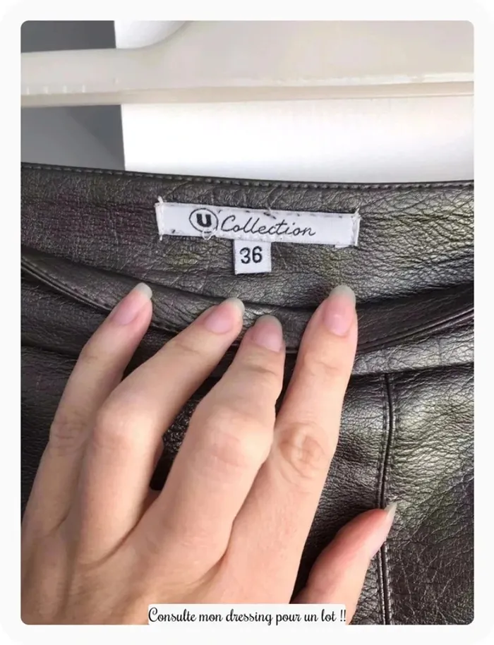 Jupe kaki légèrement brillante - photo numéro 4