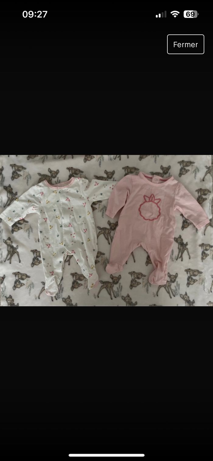 Lot vêtement 1 mois fille - photo numéro 2