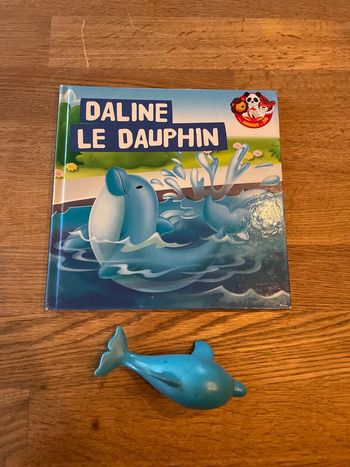 Livre collection Les animaux du zoo Daline le dauphin avec une figurine dauphin