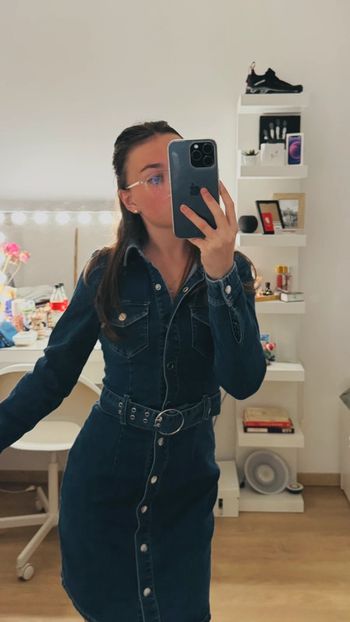 Robe en jean denim mi-longues
