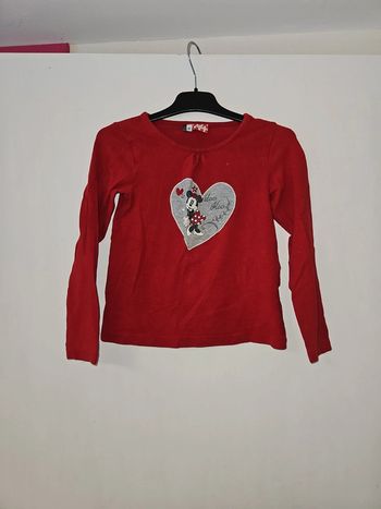 Tee-shirt manche longue fille Disney Minnie 6 ans