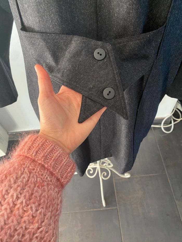 Veste vintage 100 % laine gris anthracite taille 40 - photo numéro 7