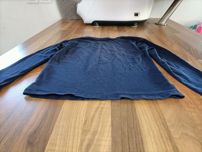 Tee-shirt manches longues marine et rose motif coeur La Halle 8 ans - photo numéro 6