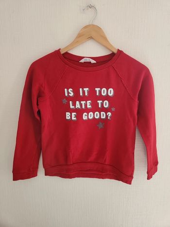 Sweat en coton rouge H&M 10-12 ans