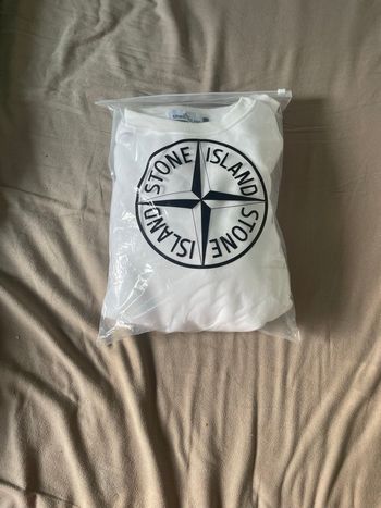 Pull stone island blanc
