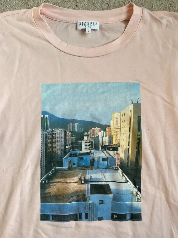 Teeshirt rose clair Claudie Pierlot - photo numéro 2