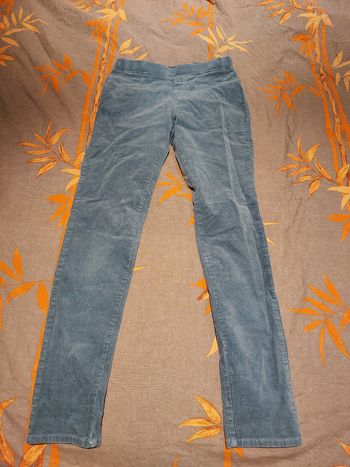 Pantalon velours turquoise 