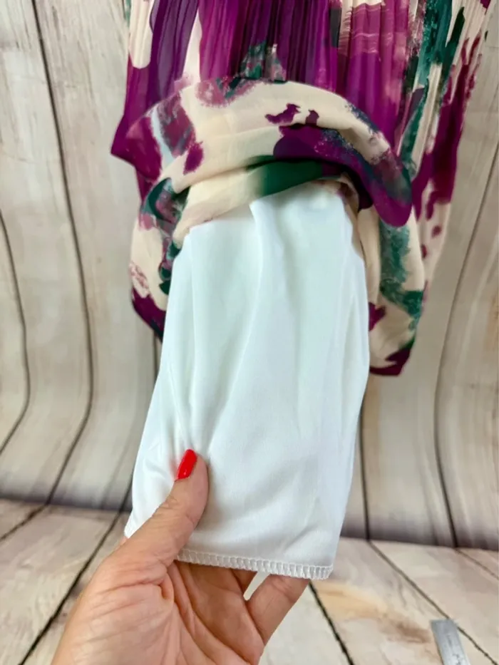 Jupe chic et élégante taille élastique dorée motifs tendance légère pour l’été - photo numéro 5