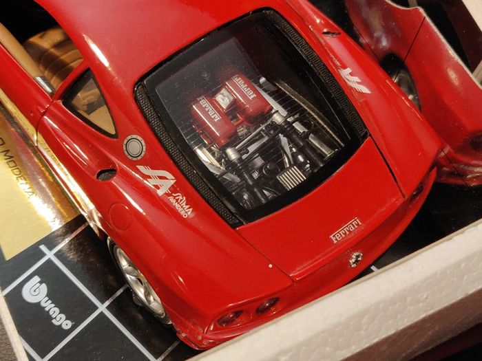 Ferrari 360 Modena Challenge #360 - Rouge - 25 Ans En Boîte - Bburago 1/18 - photo numéro 12
