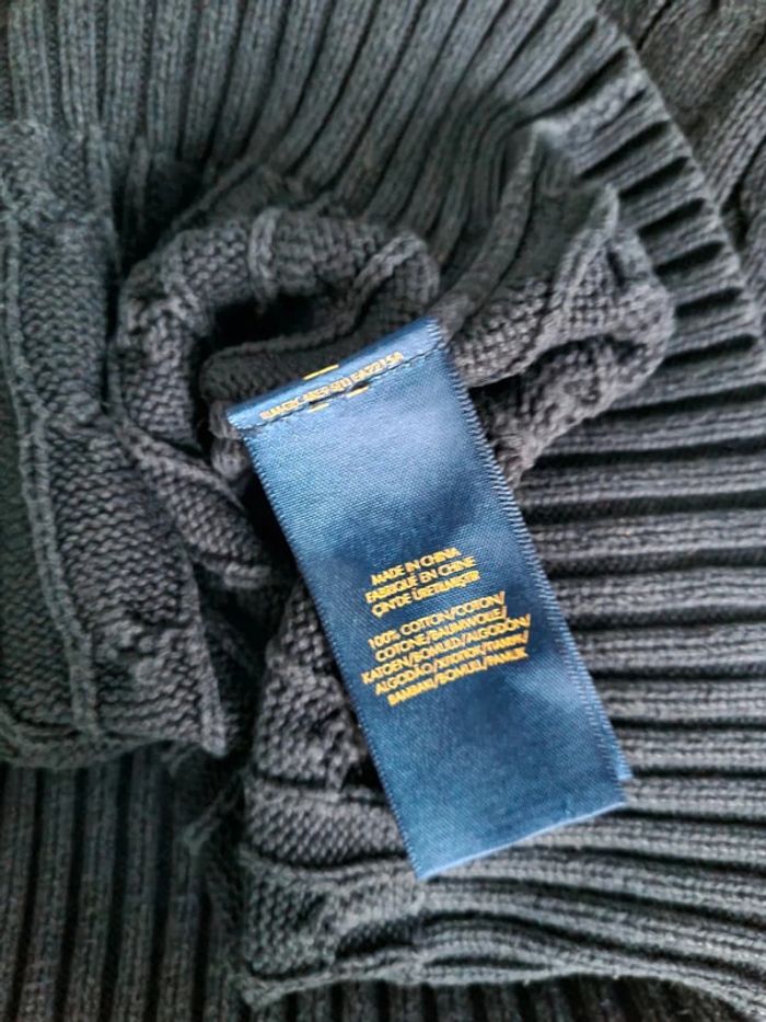 Pull torsadé Ralph Lauren bleu marine, 6-7 ans Enfant - photo numéro 7