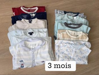 Lot de 10 pyjamas 3 mois