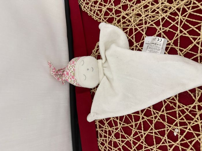 Doudou plat lutin blanc à fleurs Du pareil au même DPAM - - photo numéro 3