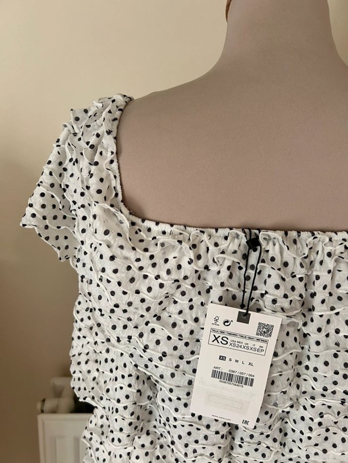 Robe à volants, noire et blanche, Zara - photo numéro 15