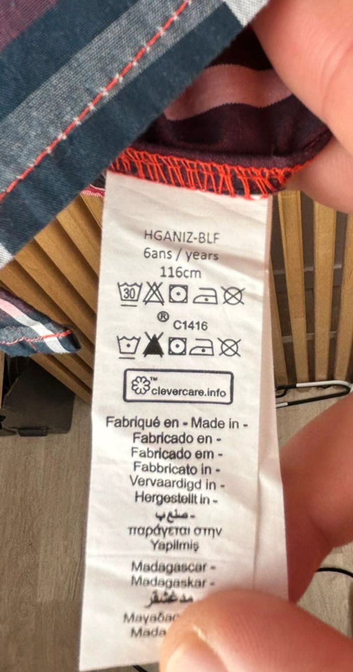 Jolie chemise garçon à carreaux rouge, 6 ans, orchestra - photo numéro 5