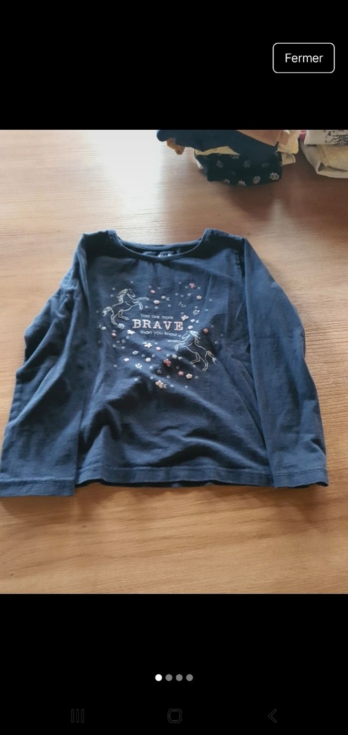 T-shirt manches longues 5ans-110cm