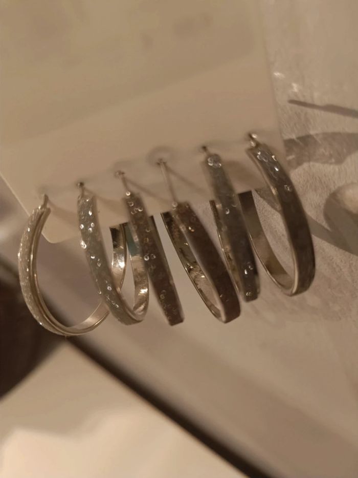 Lot de 3 paires de boucles d'oreilles